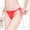 Red, variant on Womens Panties Side Tie Lace Up Cotton Soft Seamless Thong Red