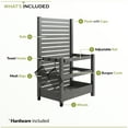 thumbnail image 4 of 6.2ft H x 4ft W x 2.5ft L Poolside Organizer and Deck Storage with Privacy Screen for Pool Toys and Pool Floats, Outdoor Storage Solution Replaces Your Deck Box or Patio Box, Zippity Oasis ZP19080, 4 of 6