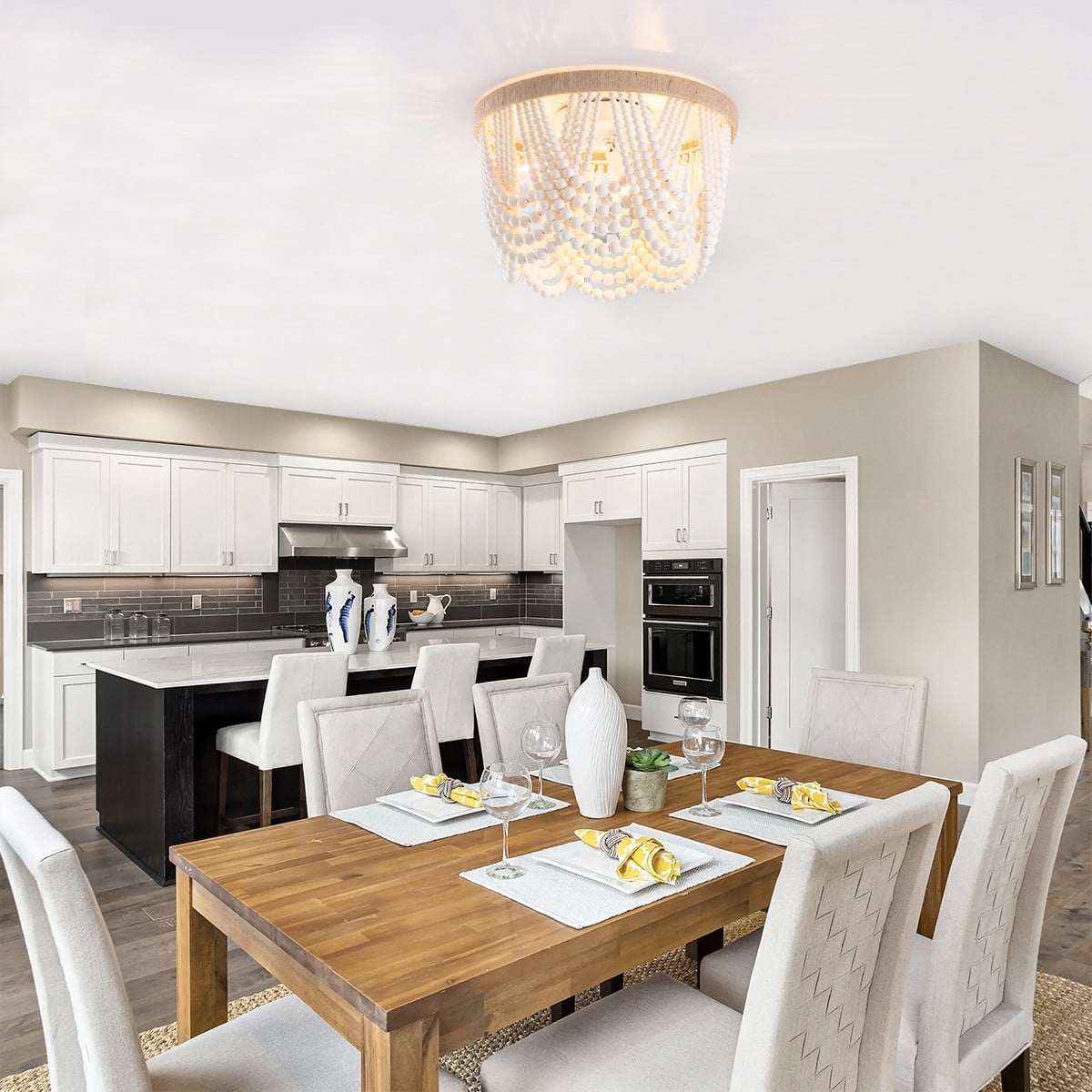 Aiwen Stylish Beads Chandelier, Modern Creative Ceiling Light for Living Room Bedroom Kitchen