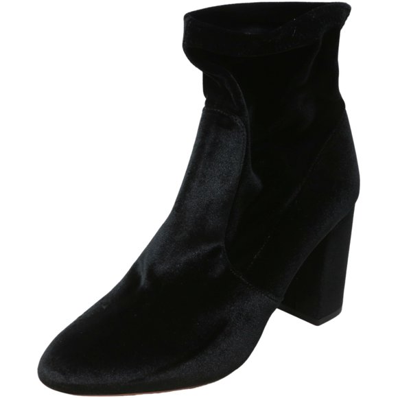 Aquazzura Firenze Women's So Me Velvet 85 Bootie Black High-Top Boot - 8.5 M