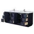 thumbnail image 3 of Wyndham Collection Miranda 84" Veneer Wood Double Bathroom Vanity in Blue/Nickel, 3 of 6