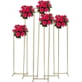 thumbnail image 2 of FETCOI 5Pcs Metal Vase Column Stand Vase Flower Arrangement Display Stand Square Backdrop Balloon Stand w/ Stable Base, 2 of 8