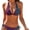 Wine Red Leopard, variant on Bikini Sets for Women Halter Sexy Bathing Suits Leopard Print 2 Piece Swimsuit