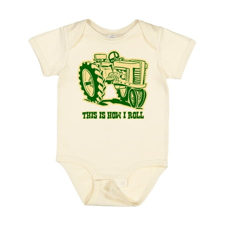 

Inktastic This is How I Roll Tractor GRN Gift Baby Boy or Baby Girl Bodysuit