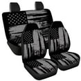thumbnail image 7 of KUIFORTI Car Seat Covers Full Set of 4 Pcs Auto Seat Cover Car Front Seat and Split Bench Cover Pads Protector Washable Interior Accessories, American Flag Print, 7 of 7