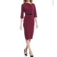 thumbnail image 5 of Donna Morgan 3/4 Sleeve Stretch Crepe Bodycon Sheath, 5 of 6