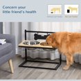 thumbnail image 5 of PawHut Elevated Dog Bowls w/ Stainless Steel Bowls Adjustable Platform, 5 of 8