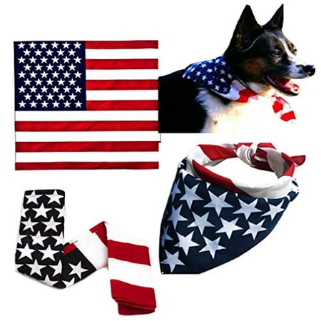 Blue Star Flag - American Flag Bandana Patriotic Stars and Stripes Red White Blue Sticker