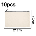 thumbnail image 2 of Paquete de 10 bolsas de manualidades en blanco para manualidades, estuche de lona para lápices, bolsas de maquillaje en blanco, bolsa de cosméticos de lona a granel, multicolor Namotu CPB-DE-LYY2455-2, 2 of 5