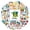 1A-35pcs, variant on 35pcs Travel Stickers Stationery Stickers Paris Stickers Teacher Reward Stickers France Kids Stickers for Luggage Laptop Suitcase