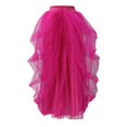 thumbnail image 3 of Women Dresses Hot Pink Tutu Skirts for Women High Low Tulle Midi Skirt Fluffy Skirt Shiny Skirt, 3 of 8