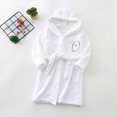 thumbnail image 2 of Gibobby Toddler Boys Girls Kids Hooded Bathrobe,Soft Flannel Loungewear Robe with Adjustable Tie,Cartoon Print,for Toddlers to Kids 18 Month 2T 3T 4T 5T 6T Kids Pajamas,White,Size 13-14T, 2 of 6