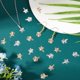thumbnail image 2 of 80 piezas de dijes de estrella de latón en 2 estilos, colgantes de flores, accesorios para joyería, dijes de estrella de latón dorado, colgantes de latón plateado, 2 of 5