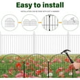 Decorative Metal Garden Fence 6 Panels, 32in (H) x 12.2ft (L) No Dig