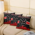 thumbnail image 4 of Volleyball Pack of 2 Cushion Covers 18x18 Inch Girls Volleyball Gaming Throw Pillow Covers Kids Volleyball Pillow Covers Volleyball Court Decorative Square Pillow Cases, Red Black, 4 of 6