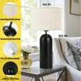 thumbnail image 4 of Table Lamps Set of 2 Touch Control Black&Cream Table Lamps 3-Way Dimmable Lamps with USB A+C Ports Modern End Table Lamps for Living Room Tall Bedside Nightstand Lamps for Bedroom 22inch, 4 of 7