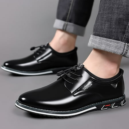 

Gubotare Mens Oxford Shoes Wide Men s Dress Shoes Formal Cap Toe Oxford Formal Dress Shoes for Men Business Shoes (Black 11.5)