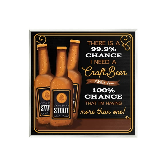 More Than One Craft Beer Phrase Food & Beverage Graphic Art Unframed Art Print Wall Art