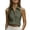 #373-Green, variant on Women's Sleeveless Button Down Shirts Hidden-Button Front Collared Dressy Casual Blouses Loose Office Tank Tops