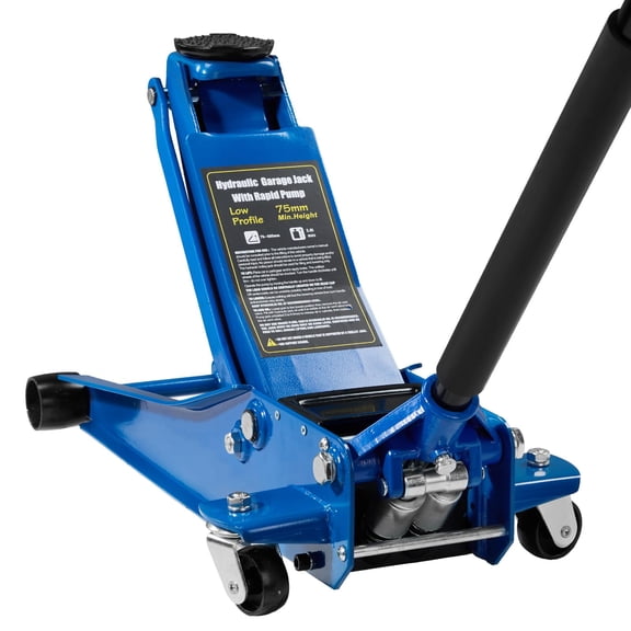 Roadstar 3 Ton Low Profile Hydraulic Floor Jack for Truck Trailer Car Steel, Blue