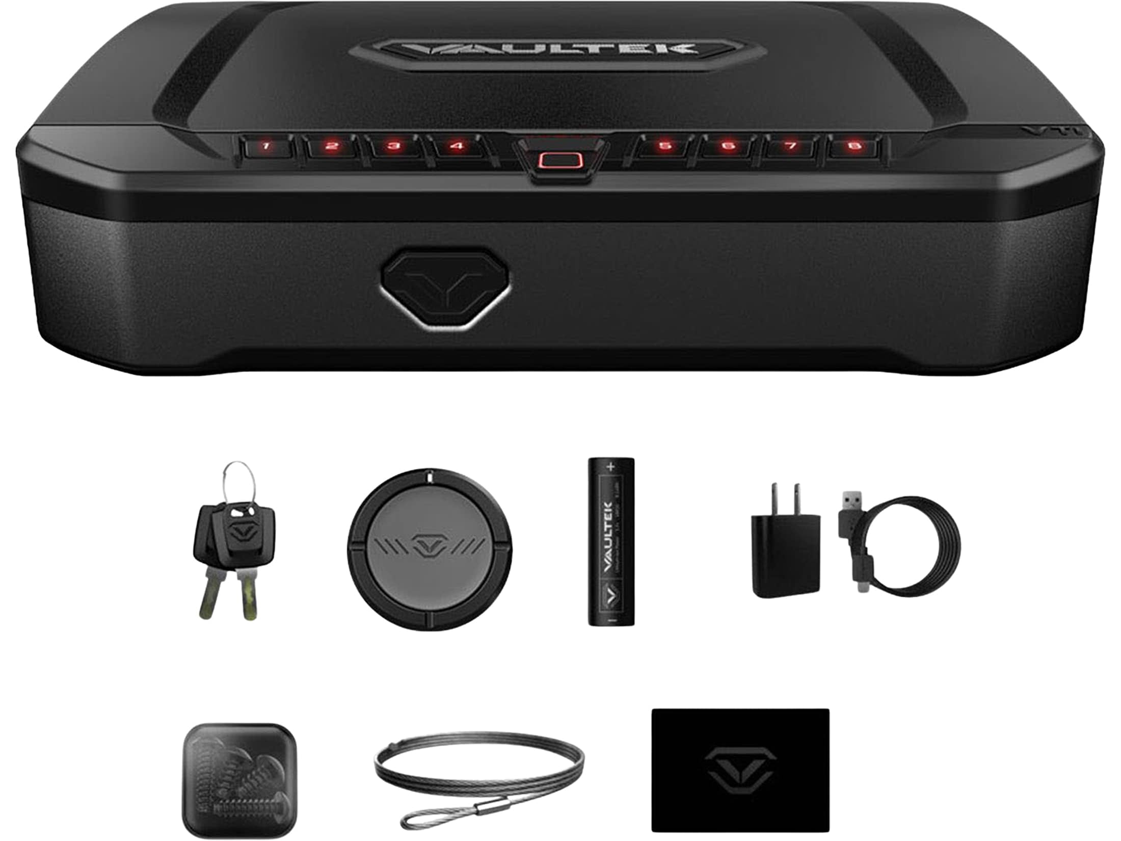 Vaultek® VT Series VTi Full-Size Quick Access Safe with Biometric Scanner, Rugged Construction, Auto-Open Lid, Mountable, & Anti-Theft Protection