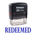 thumbnail image 1 of Printtoo Self Inking Rubber Stamp Office Stationary REDEEMED Stamp-Blue, 1 of 1