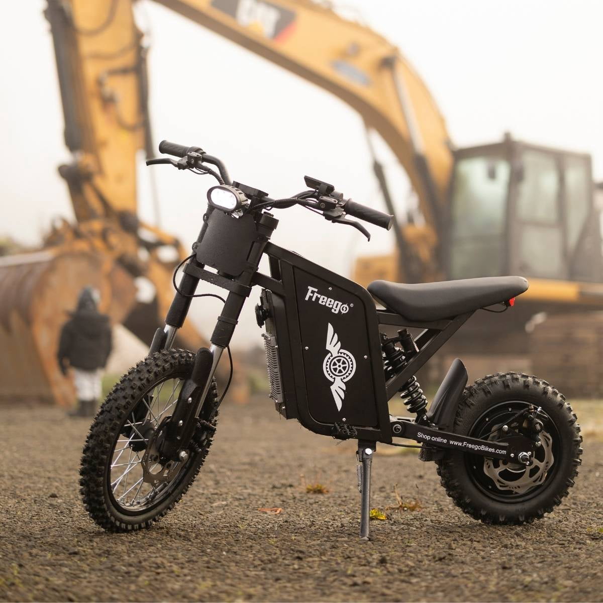 Freego X0 60V 23Ah Electric Mini Bike, 3600W Peak Motor, City Mode 20 MPH, 14" Front/10" Rear Wheels, Hydraulic Disc Brakes - Compact Commuter Electric Bike for Teens & Adults