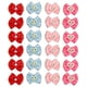 thumbnail image 1 of 24 lazos para el pelo de mascotas, bonitos y coloridos, con gomas elásticas para cachorros, gatos y conejos., 1 of 14