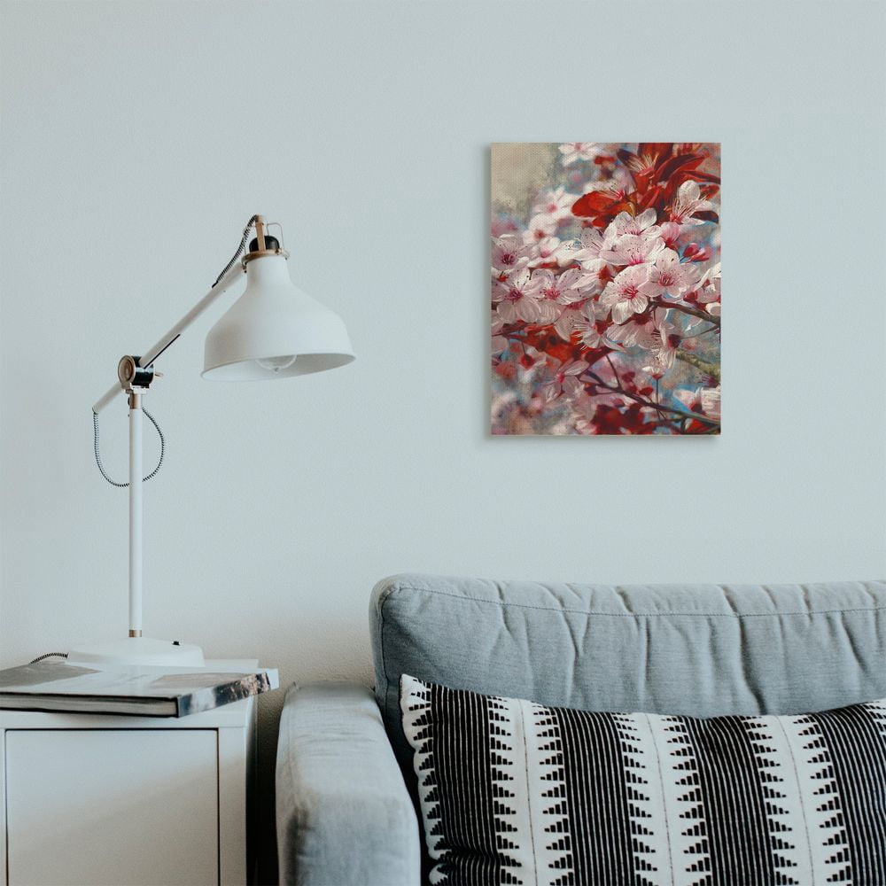 Stupell Industries Beautiful Flower Blossoms on Tree Branches Pink Red Designed by Ziwei Li