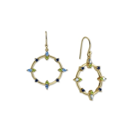 Argento Vivo Cubic Zirconia Circle Drop Earrings in 18k Gold-Plated Sterling Silver