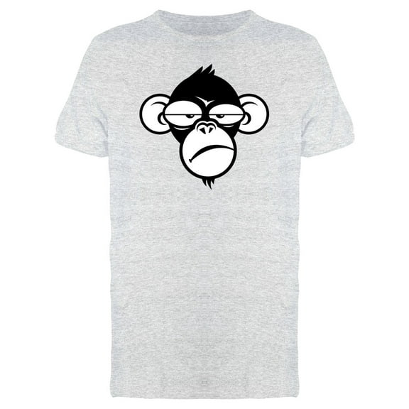 Monkey Sleepy Face Logo T-Shirt Men -Image by Shutterstock, Male Large