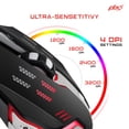 thumbnail image 4 of PBX Gladiator Wired Gaming Mouse - High-Precision 6D Computer Gaming Mouse - Mouse for Laptop with Adjustable DPI Settings - Corded PC Gaming Accessories for Gamers - 6' Cable, 4 LED Colored Backlight, 4 of 11