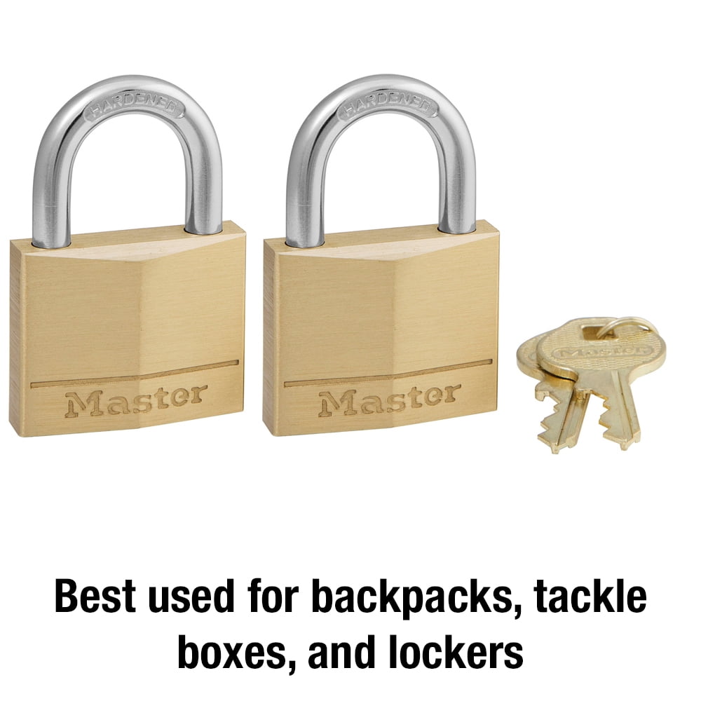 Master Lock 140T Solid Brass Keyed Alike Padlock, Pack