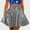 Gray, variant on Oplxuo Women's Shiny Metallic Wet Look Stretchy Flared Mini Skater Skirt
