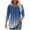 Blue, variant on UAMVSH Women Shirts Casual 3/4 Sleeve Crew Neck Blouses Trendy Pleated Front Printed Dressy Tunic Tops with Curved Hem(Small,Light Blue 1)