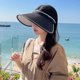 thumbnail image 3 of Sombreros para el sol para mujer, sombrero para el sol de playa, sombrero para el sol hueco, protección UV, para, senderismo, pesca, jardinería, golf, tenis, protección solar, 3 of 3