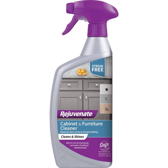 Rejuvenate Cabinet and Furniture Cleaner - Streak-Free, pH Neutral - 24 oz, Lemon Scent