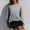 Gray, variant on Women Open Back Workout Shirt Long Sleeve See Through Round Neck Backless Athletic Tee Tops with Thumb Hole
