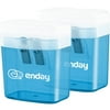 Enday Dual Manual Pencil Sharpener for Colored Pencils, Large Pencil, Blue 2 Pack