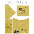 thumbnail image 5 of XCHQRTI Dandelion Tshirt Women Graphic Tees Casual Short Sleeve Christian Shirts, 5 of 8
