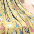 thumbnail image 3 of Yellow Princess Castle Unicorn Pattern Blanket,Comfortable Soft Lamb Wool Throw Blanket,All Season,Warm Lightweight Blankets for Sofa Bed Couch Living Room Chair,60"x80", 3 of 4