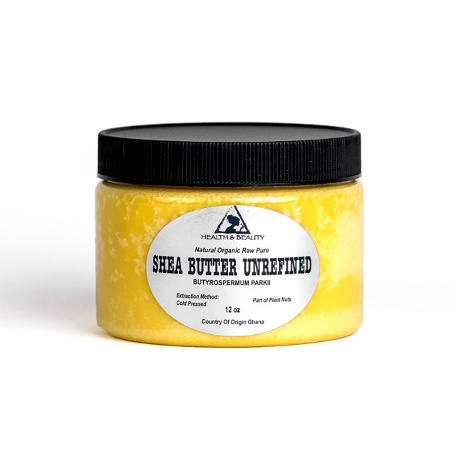 Beurre de Karité Non Raffiné Jaune Biologique Cru Pressé à Froid grade a ghana Pur 24 oz
