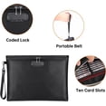 thumbnail image 6 of Fireproof Document Bag with Lock, 5200°F Fireproof and Waterproof Money Bag with Zipper Closure, Storage Pouch for A4 Letter Size Document, Cash, Cell Phone, Tablet (Black,14X10), 6 of 16