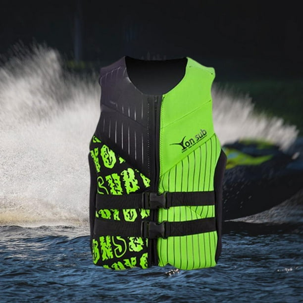 Chaleco para adultos, chaleco de natación ligero de verano para piragüismo, lancha a Verde L
