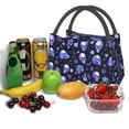 thumbnail image 3 of Easygdp Skull flower leaf purple Bolsa de Almuerzo Insulada Reutilizable, Bolsa de Mano y Bandolera para Oficina, Trabajo, Viajes, 3 of 6