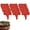 Red, variant on YAMB Imitation Stone Garden Fence Edging, Weatherproof Cobbled Landscape Border, Interlocking Design with Ground Spikes Decorative Panel for Lawn Flower Bed Yard Outdoor (Black, 15Pcs)