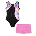 thumbnail image 3 of Alvivi Kids Girls Gymnastics Dance Biketard Unitard Sleeveless Tumbling Leotard with Shorts Set Zebra 10, 3 of 5