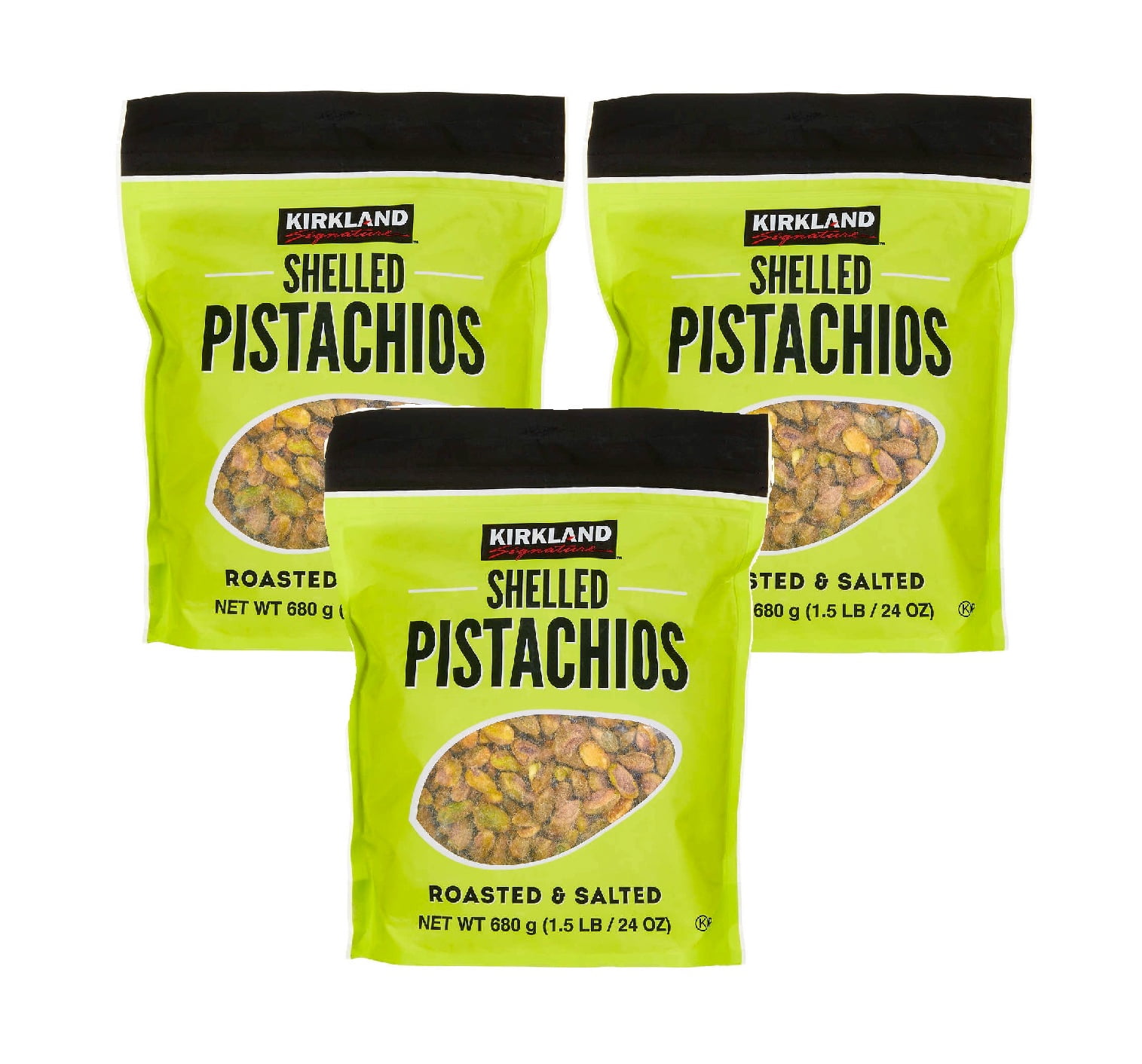 Kirkland Signature Shelled Pistachios, 1.5 lbs 3PK