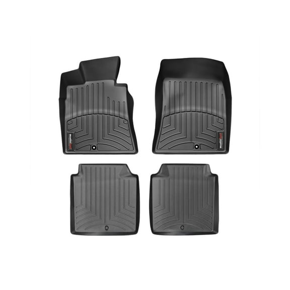 WeatherTech Custom Fit FloorLiners compatible with 2011-2011 Hyundai Equus - 1st & 2nd Row (2-pc. Rear Liner), Black