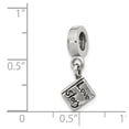 thumbnail image 2 of Fancy Bead White Sterling Silver Themed 17.27 mm 3.64 Reflections Love Story Book Dangle Bead, 2 of 2